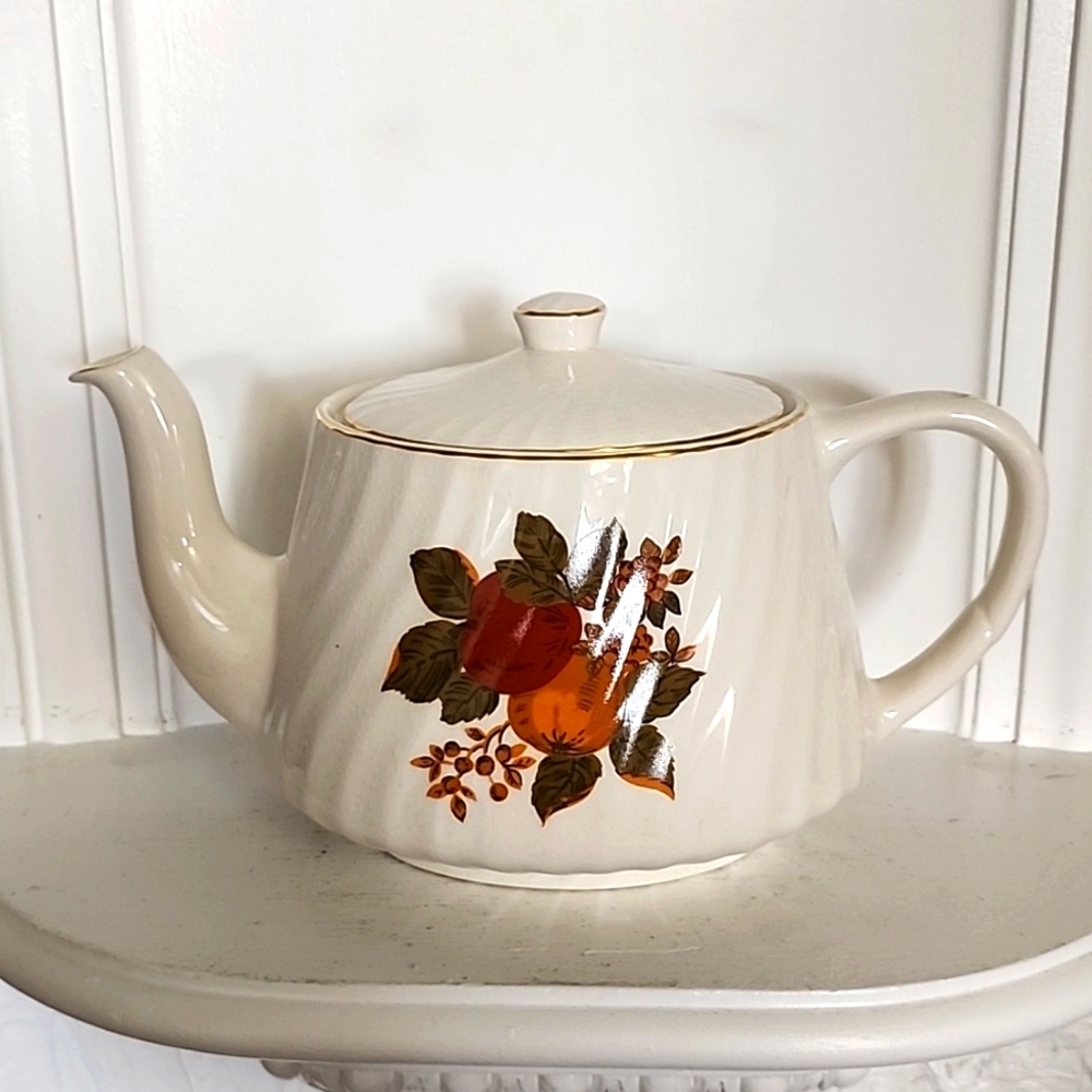 Enoch Wedgwood Tea Set, ENGLISH HARVEST Teapot Cream Sugar Bowl Set, England